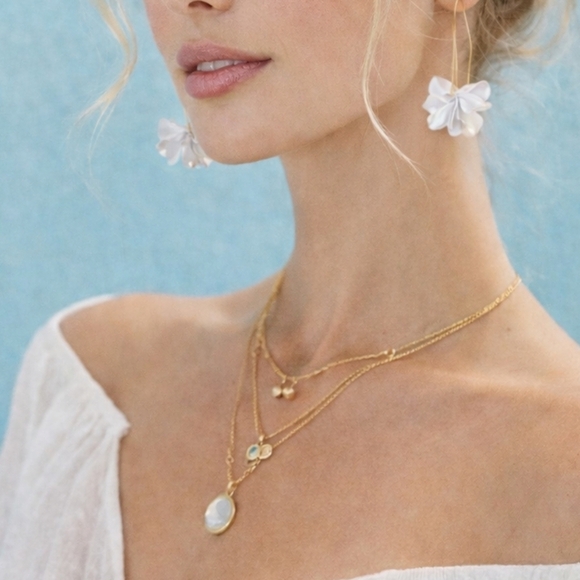 Jewelry - Boho Rose Petal Resin Earrings